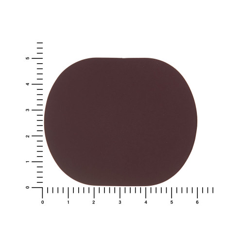 ПАТЧ ОВАЛ soft-touch (коричневый ) 6,0 х 5,0 см