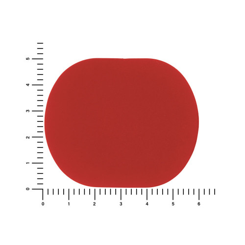 ПАТЧ ОВАЛ soft-touch (красный) 6,0 х 5,0 см