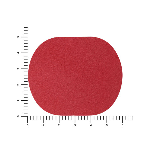 ПАТЧ ОВАЛ nubuk (красный) 6,0 х 5,0 см