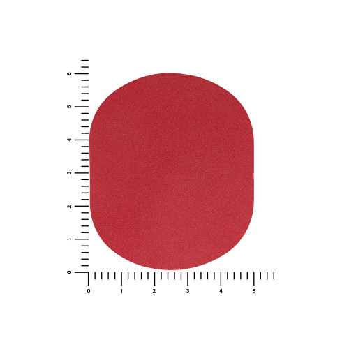 ПАТЧ ОВАЛ nubuk (красный) 6,0 х 5,0 см