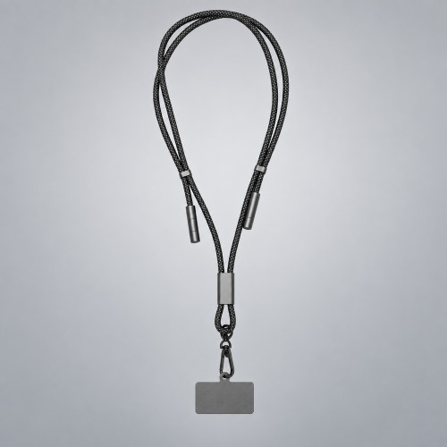 Шнурок-держатель для телефона с зарядным кабелем USB-C на USB-C/Lightning Lany Eco Charge, серый