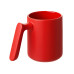 Кружка матовая с прямой ручкой Axio, 360 мл, красный