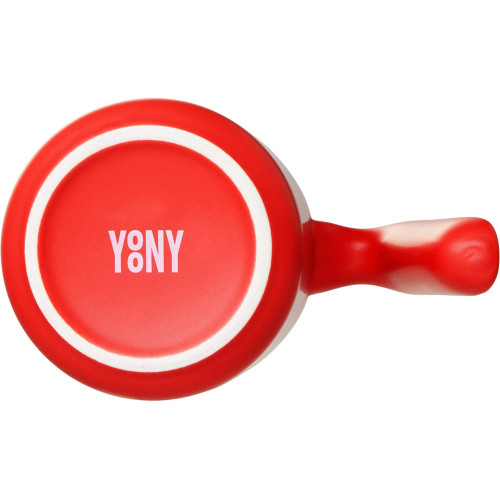 Кружка матовая с прямой ручкой Axio, 360 мл, красный