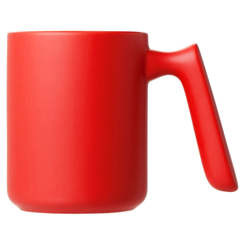 Кружка матовая с прямой ручкой Axio, 360 мл, красный