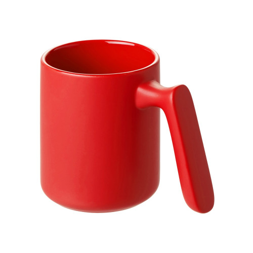 Кружка матовая с прямой ручкой Axio, 360 мл, красный
