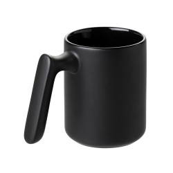 Кружка матовая с прямой ручкой Axio, 360 мл, черный