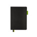 Ежедневник А5 датированный Boston 2026, черный с салатовым обрезом Ежедневник А5 датированный Boston 2026, черный с салатовым обрезом