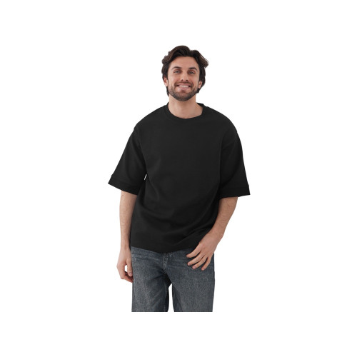 Футболка Kyoto из джерси 180 г/м2 с пич отделкой, унисекс, черный Футболка Kyoto из джерси 180 г/м2 с пич отделкой, унисекс, черный