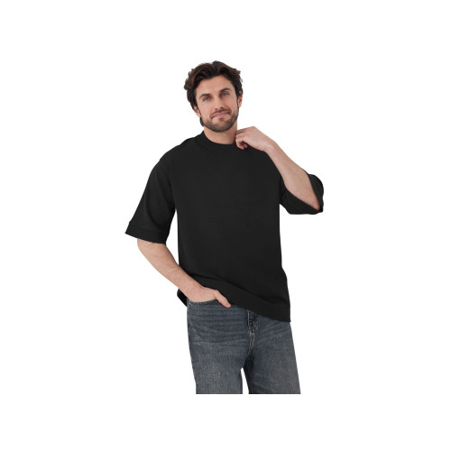 Футболка Kyoto из джерси 180 г/м2 с пич отделкой, унисекс, черный Футболка Kyoto из джерси 180 г/м2 с пич отделкой, унисекс, черный