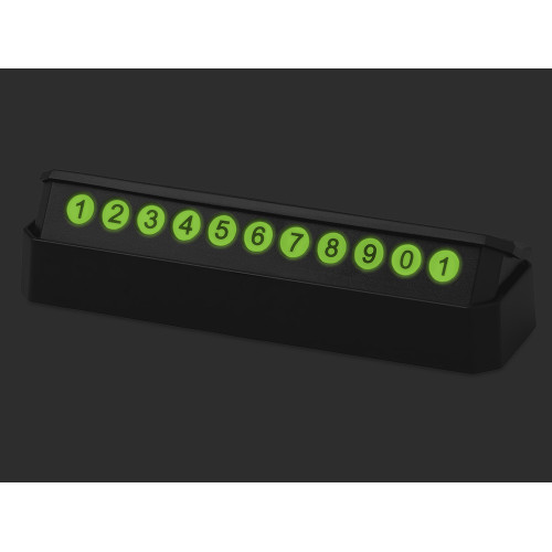 Табличка Tempark с номером телефона для временной парковки с подсветкой, черный