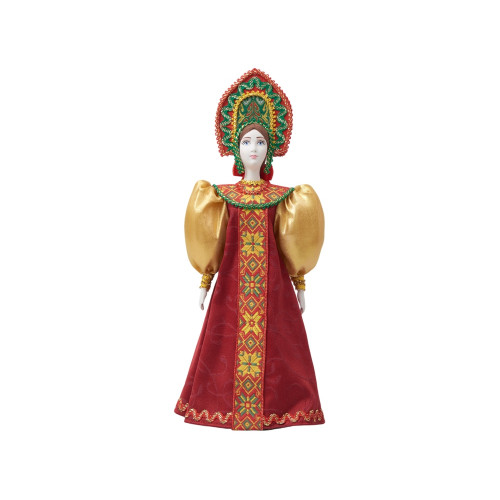 Подарочный набор: кукла фарфоровая, мед, красный