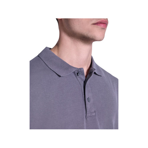 Рубашка поло Cobain унисекс, серо-голубой выстиранный