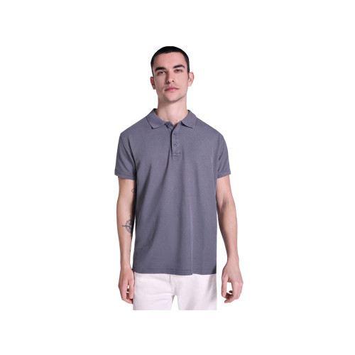 Рубашка поло Cobain унисекс, серо-голубой выстиранный