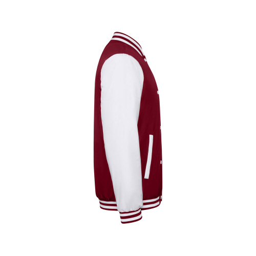 Бомбер утепленный California унисекс, гранатовый/белый