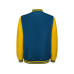 Бомбер утепленный California унисекс, кобальтовый/золотисто-желтый