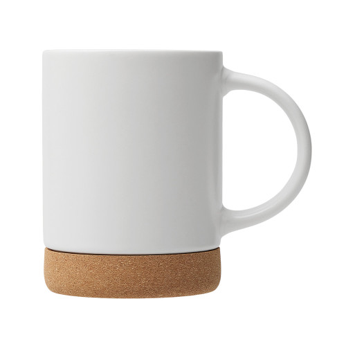 Кружка 450 мл с пробковым дном Корк & Бон, белый