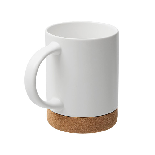 Кружка 450 мл с пробковым дном Корк & Бон, белый