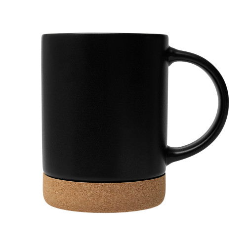 Кружка 450 мл с пробковым дном Корк & Бон, черный