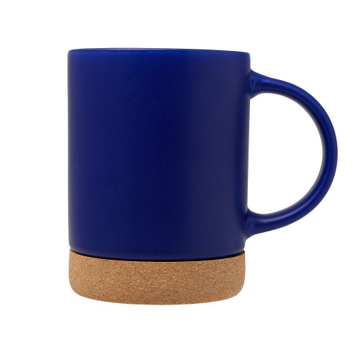 Кружка 450 мл с пробковым дном Корк & Бон, глубокий синий