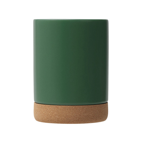 Кружка 450 мл с пробковым дном Корк & Бон, глубокий зеленый