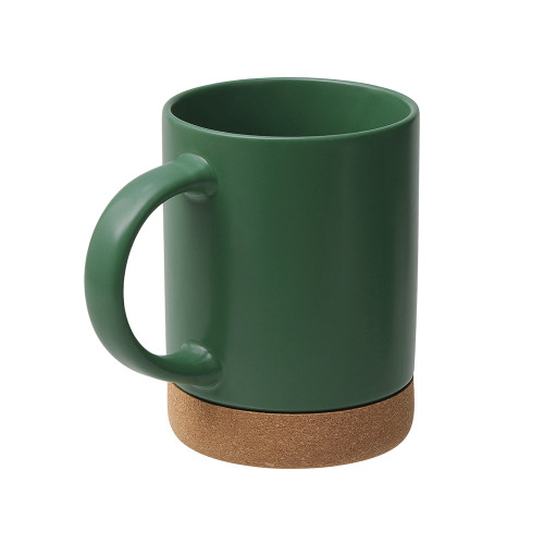 Кружка 450 мл с пробковым дном Корк & Бон, глубокий зеленый