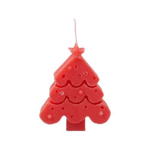Свеча Елочка, красный