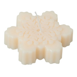 Свеча Снежинка, молочный
