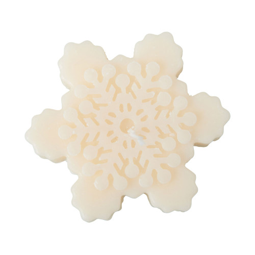 Свеча Снежинка, молочный Свеча Снежинка, молочный