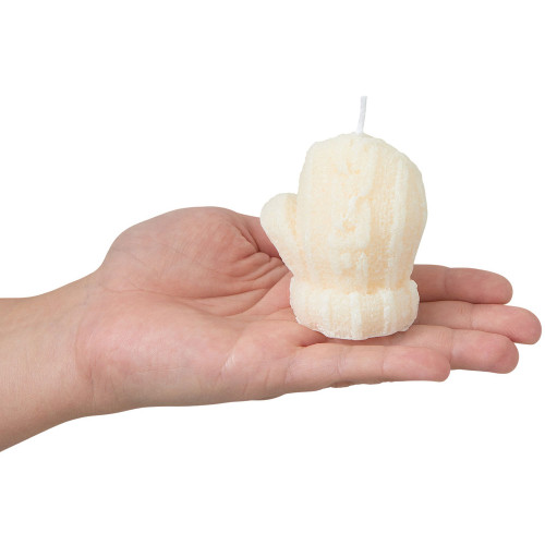 Свеча Рукавичка, молочный