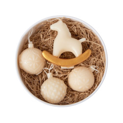 Набор свечей в подарочной коробке Noel, молочный