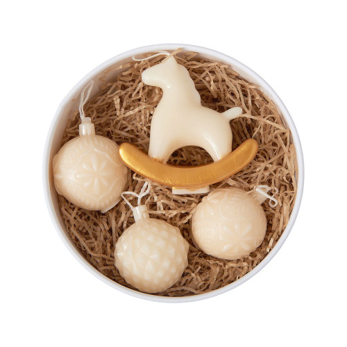 Набор свечей в подарочной коробке Noel, молочный Набор свечей в подарочной коробке Noel, молочный