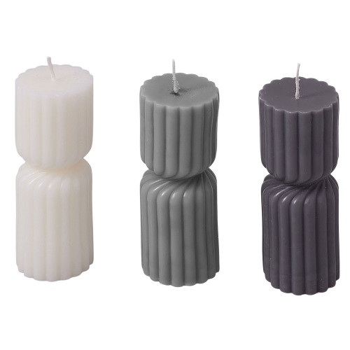 Набор свечей с гранями Vela, темно-серый, белый Набор свечей с гранями Vela, темно-серый, белый