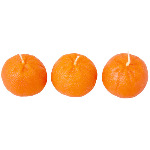 Набор свечей Мандарины в сетке, оранжевый Набор свечей Мандарины в сетке, оранжевый