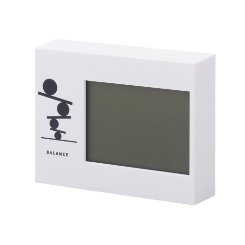 Настольные электронные мультифункциональные часы Rotatio с подсветкой, белый (уф печать) Настольные электронные мультифункциональные часы Rotatio с подсветкой, белый (уф печать)