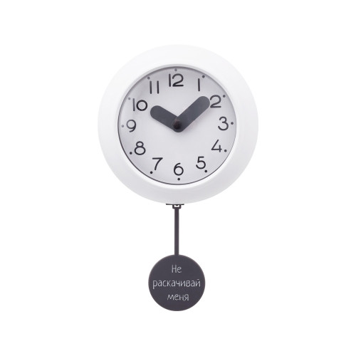 Настенные часы с маятником Pendulum, белый (уф печать)