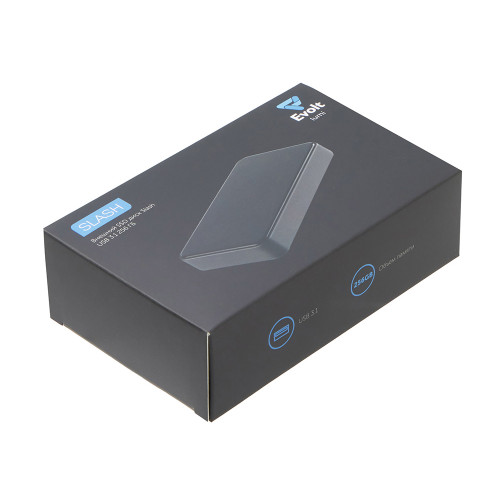 Внешний SSD диск с подсветкой гравировки  Слэш, 256 ГБ