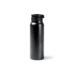 Термобутылка HEYDUD с двойными стенками и корпусом из переработанной нержавеющей стали, черный