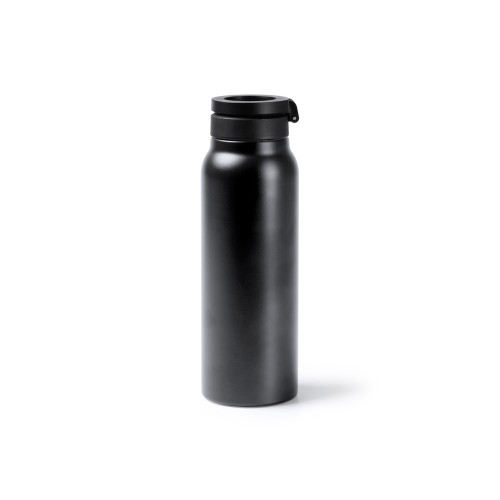 Термобутылка HEYDUD с двойными стенками и корпусом из переработанной нержавеющей стали, черный