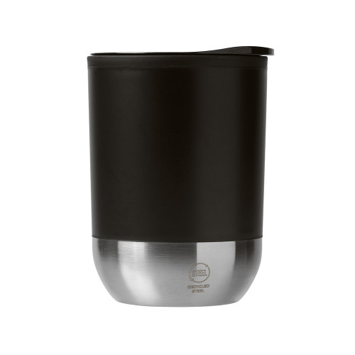 Термокружка LINDE с двойными стенками из переработанного полипропилена, черный Термокружка LINDE с двойными стенками из переработанного полипропилена, черный