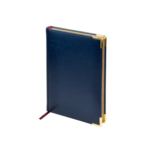 Ежедневник А5 датированный Sidney Nebraska 2026, синий (золотой обрез, золотые уголки) Ежедневник А5 датированный Sidney Nebraska 2026, синий (золотой обрез, золотые уголки)