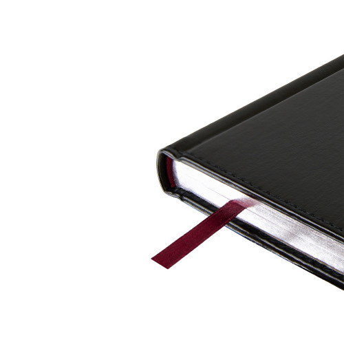 Ежедневник недатированный А5 Sidney Nebraska, черный (серебряный обрез, серебряные уголки)