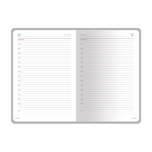 Ежедневник недатированный А5 Sidney Nebraska, черный (серебряный обрез, серебряные уголки)