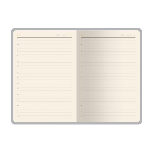 Ежедневник недатированный А5 Boston, черный (оранжевый обрез)