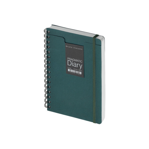 Ежедневник недатированный на гребне А5 Pragmatic, темно-зеленый Ежедневник недатированный на гребне А5 Pragmatic, темно-зеленый