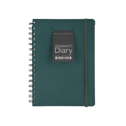 Ежедневник недатированный на гребне А5 Pragmatic, темно-зеленый Ежедневник недатированный на гребне А5 Pragmatic, темно-зеленый