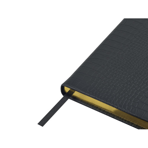 Ежедневник недатированный А5 Amazonia, черный с золотым обрезом