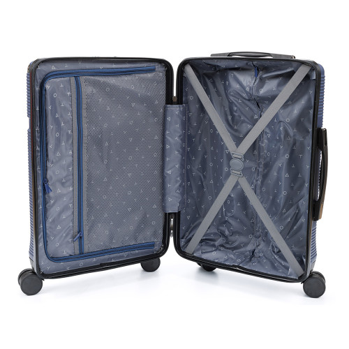 Чемодан TORBER Onego, синий, ABS-пластик, 59,5 х 39,5 х 24 см, 46 л Чемодан TORBER Onego, синий, ABS-пластик, 59,5 х 39,5 х 24 см, 46 л