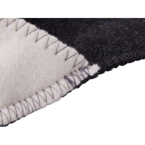 Тапочки белые/серые с отворотом без вышивки Тапочки белые/серые с отворотом без вышивки