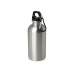 Одностенная бутылка для воды с карабином Oregon, изготовленная из нержавеющей стали, сертифицированной по стандарту RCS, объемом 400 мл - Серебряный