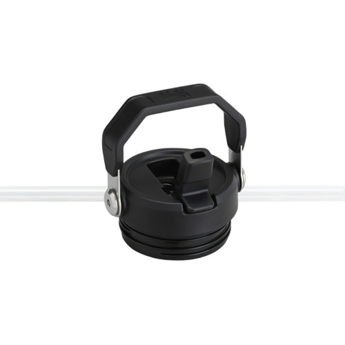 Бутылка для воды объемом 700 мл с откидной трубочкой Stanley IceFlow™ 2.0 - сплошной черный